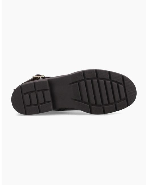 Hush Puppies Black Teagan Biker Leather Boots