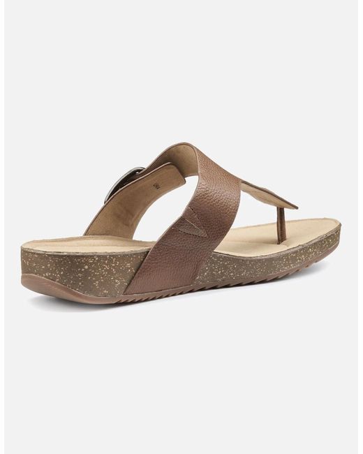 Hotter White Resort Toe Post Sandals