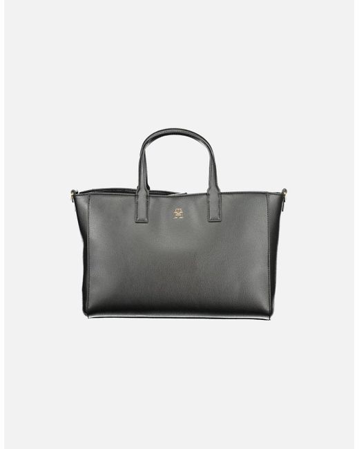 Tommy Hilfiger Gray Eco-Chic Recycled Polyester Tote Handbag