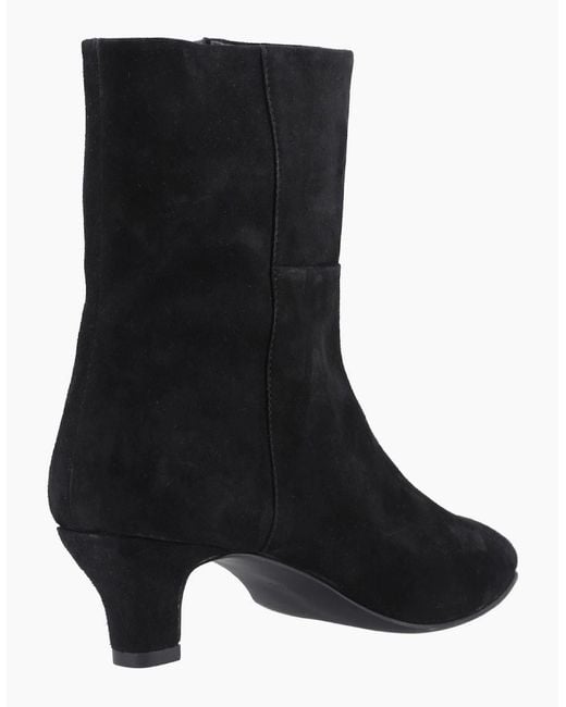 Hush Puppies Black Nahla Heel Leather Heeled Ankle Boots