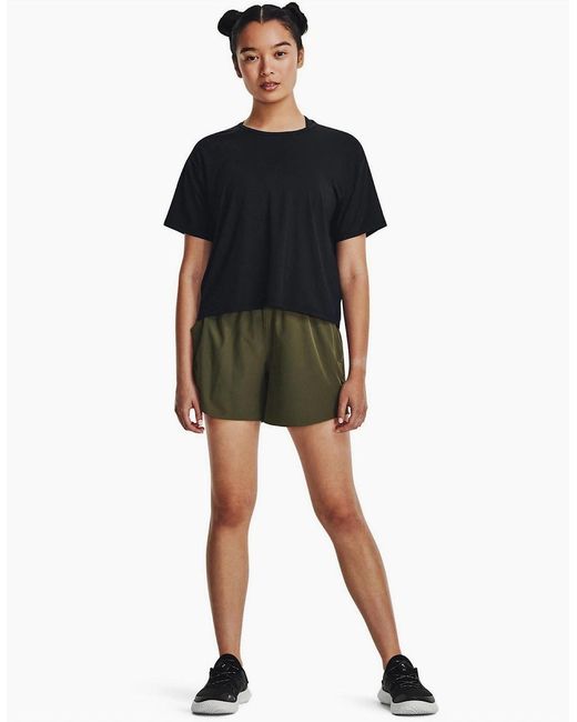Under Armour Black Armour Motion Ss Gym Top