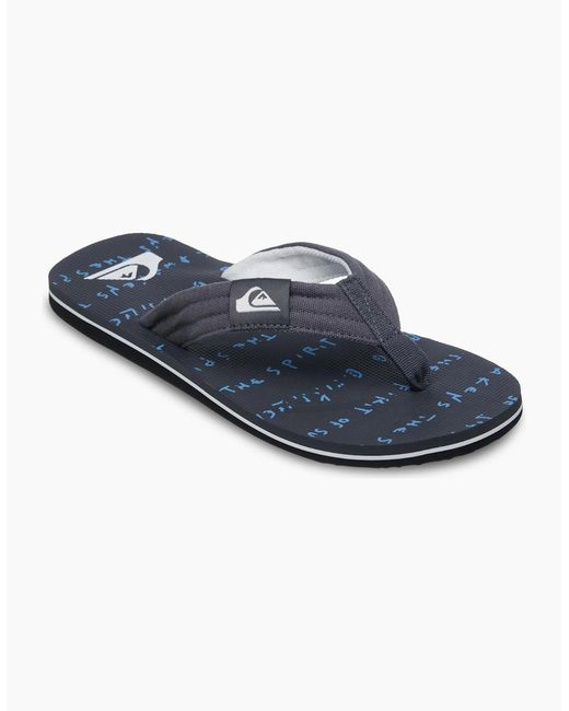 Quiksilver Blue Molokai Screen Flip Flops for men