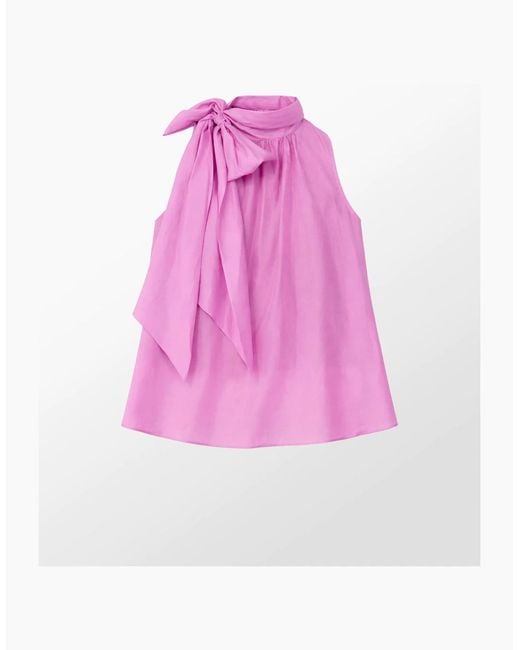 Ro&zo Pink Bow Detail Sleeveless Blouse