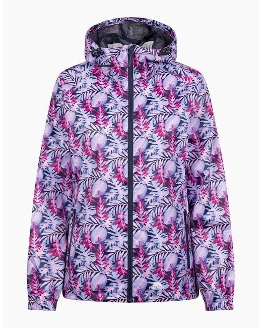 Trespass Purple Ladies Indulge Foliage Print Packaway Jacket