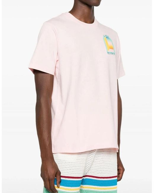 Casablanca Pink L'Arch Colore T-Shirt for men