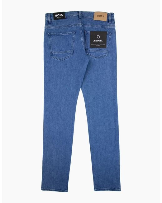 Boss Blue Delaware3-1 Slim Fit Jeans Denim 433 for men