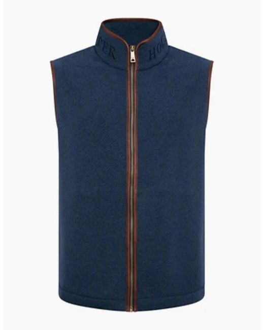 Holland Cooper Blue Country Fleece Gilet Dusty for men