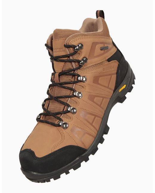 Mountain Warehouse Brown Hurricane Extreme Leather Isogrip Waterproof Boots for men
