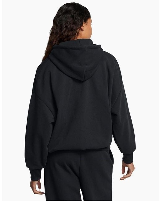Under Armour Blue Icon Hooded Neck Drop Shoulder Oversize Fit Top