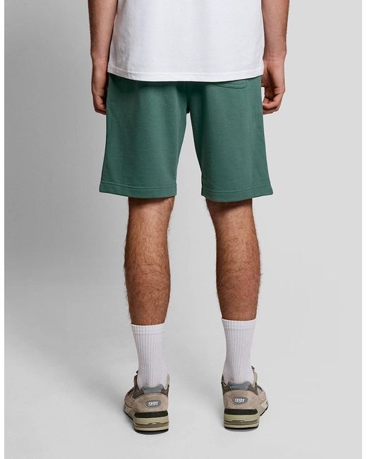 Lyle & Scott White Cotton Sweat Shorts for men
