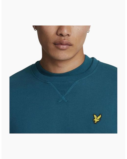 Lyle & Scott Blue Lyle & Scott Jumpers Crew Neck Knitted Winter Sweat Pullover Sweatshirts