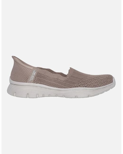 Skechers Gray Seager Believe It Textile Dark Taupe Trainers