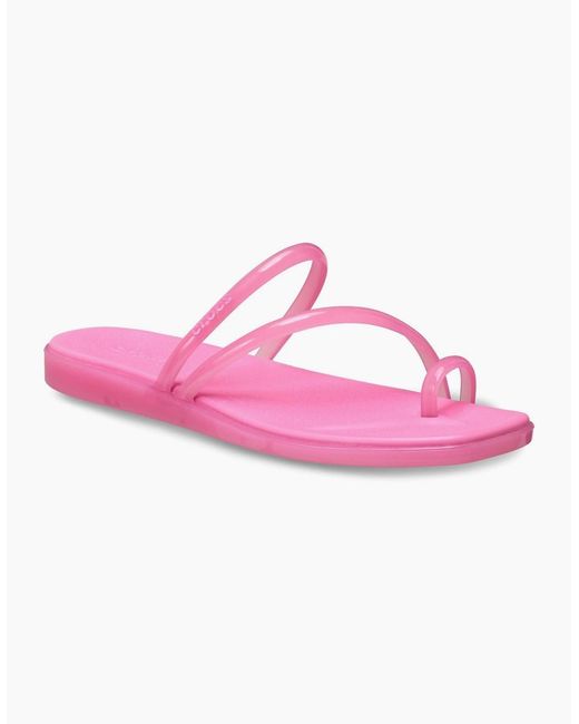 CROCSTM Pink Miami Jely Toe Loop Eva Lemonade Sandals