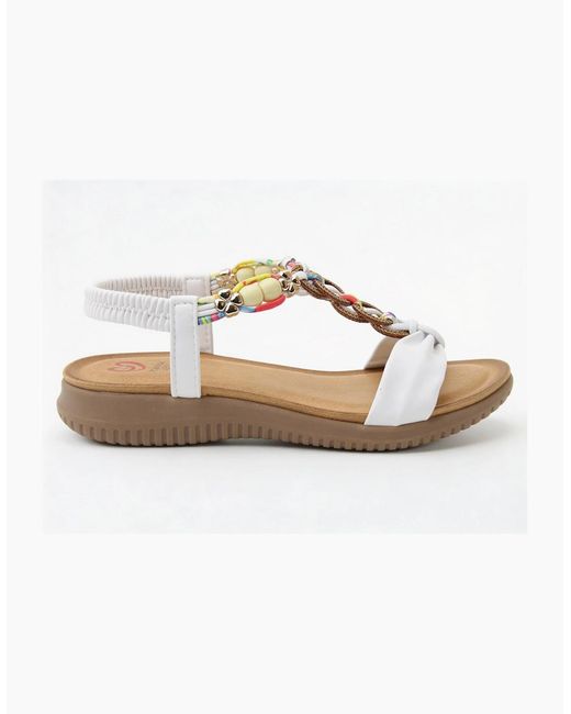 Heavenly Feet White Bright Slingback Sandals