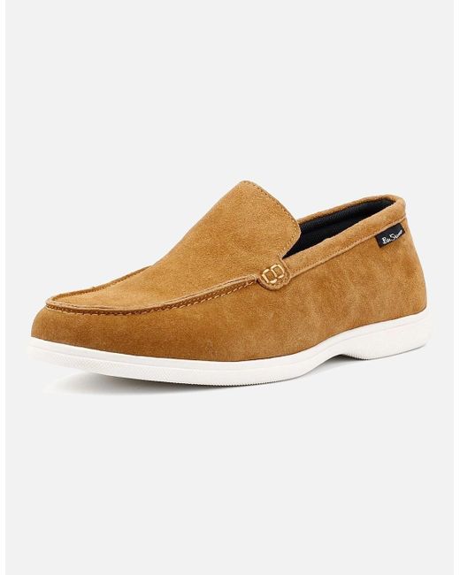 Ben Sherman Brown Amarillo Suede Tan Loafers for men