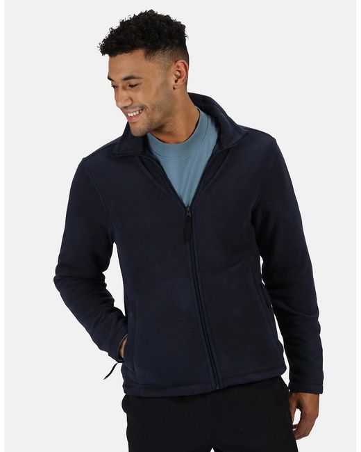 Regatta Blue Professional Plain Micro Fleece Full Zip Jacket (Layer Lite) for men