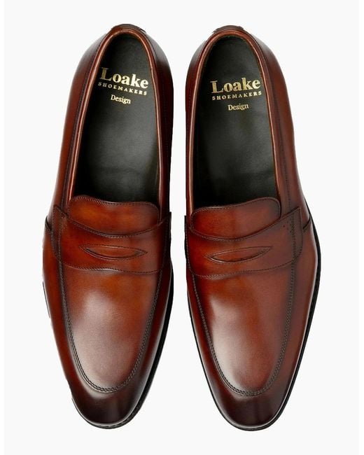 Loake Brown Lynch Shoe Scotch Patina for men