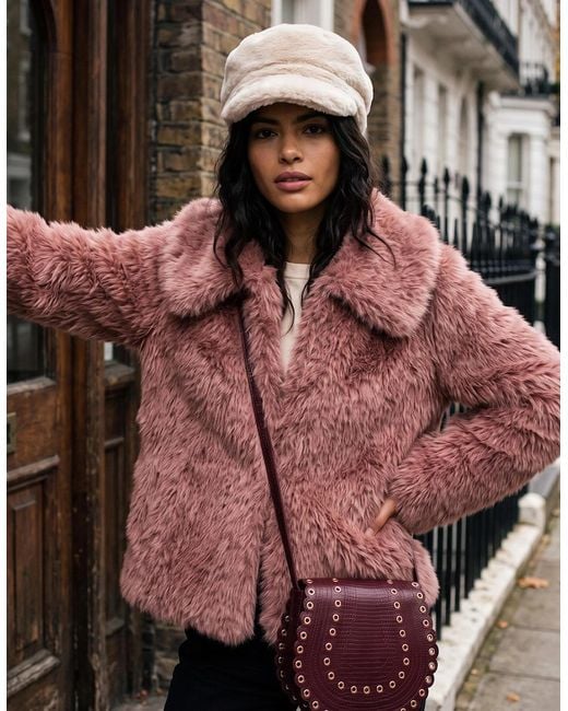 Nooki Design Pink Galaxy Faux Fur Jacket