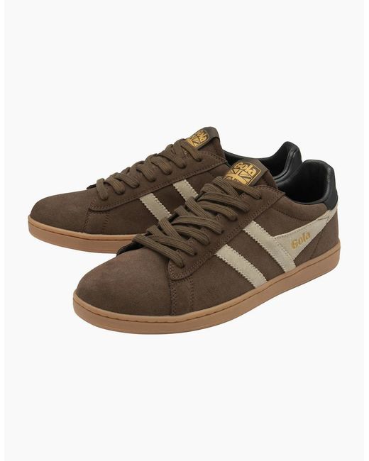 Gola Brown Equipe Ii Suede Trainers for men