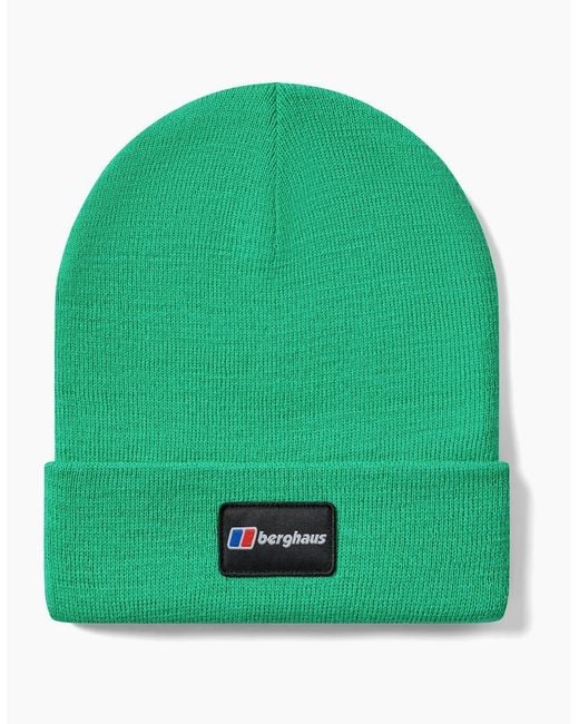 Berghaus Green Adults Logo Recognition Rolled Cuff Beanie Hat for men