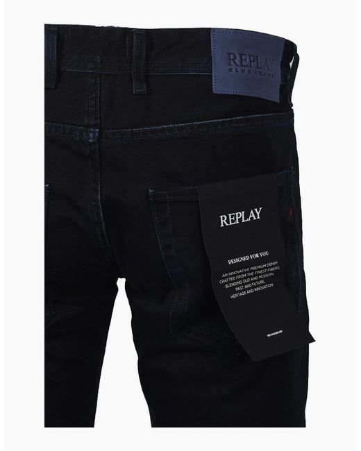 Replay Blue Grover Jean Dark for men