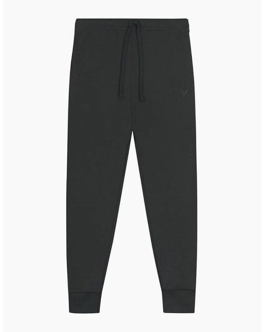 Lyle & Scott Gray Lyle & Scott Tonal Eagle Gunmetal Sweatpants for men