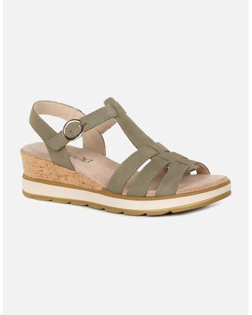 Caprice Metallic Explore Wedge Heel Sandals