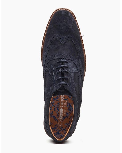 Base London Blue London Clarence Brogue Leather Brogues Shoes for men