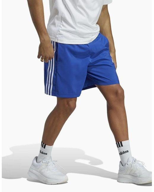 Adidas Blue 3 Stripes Shorts for men