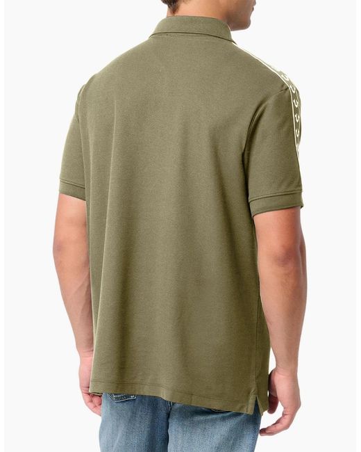 True Religion Green Polo Shirt Relaxed Fit Ss Damask Velour Pique Polo Shirts for men
