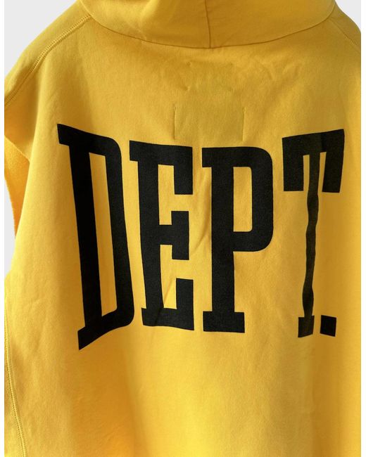 GALLERY DEPT. Yellow Gym Cut Off Sleeveless Hoodie for men