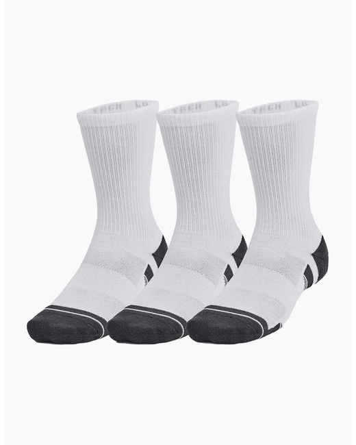 Under Armour Black Adult Performance Tech Crew Socks (Pack Of 3)