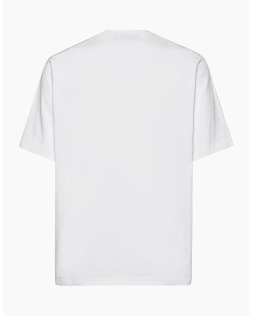 DSquared² White T Shirts Drop Shoulder Cotton Tee for men