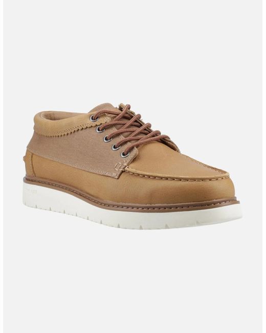 TOMS Brown Trvl Lite Forrest Leather Tan Lace-Up Shoes for men