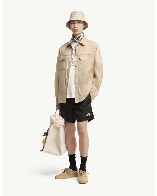 Moncler Black Archive Logo Swimshorts for men