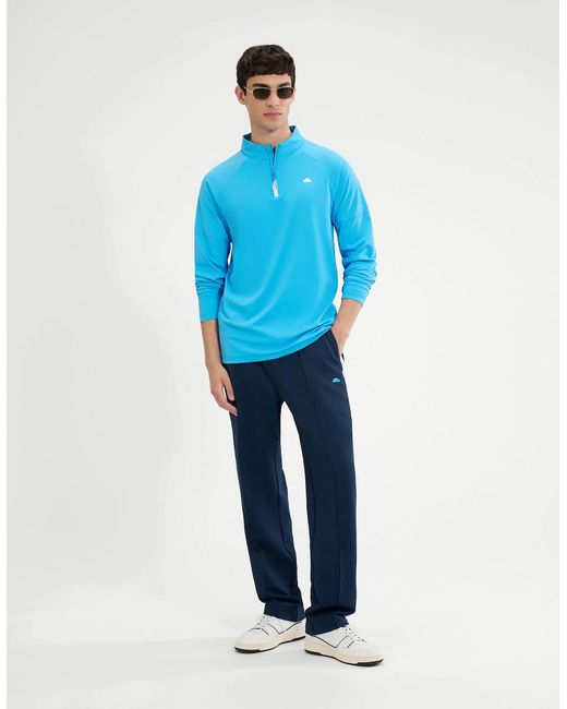 Ellesse Blue Musica 1/4 Ls Tee for men