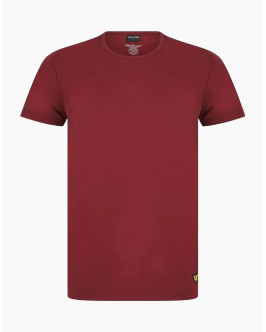 Lyle & Scott Red Lounge Sets Shorts T-Shirt Sleepwear Half Pant Sport New Set for men