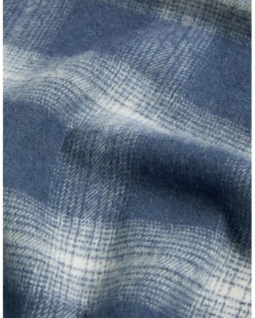 Lyle & Scott Blue Lambswool Scarf for men