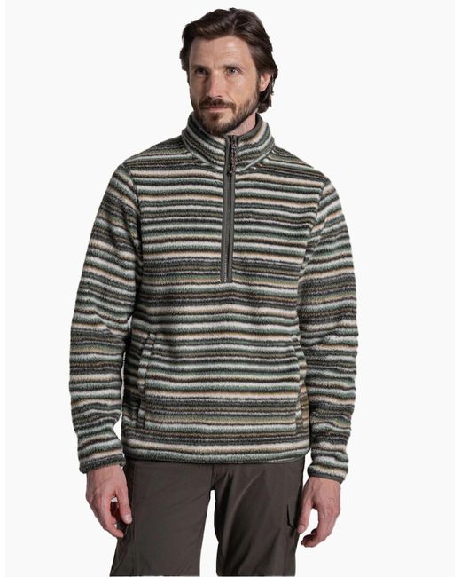 Craghoppers Gray Tatton Ii Contrast Striped Fleece Top for men