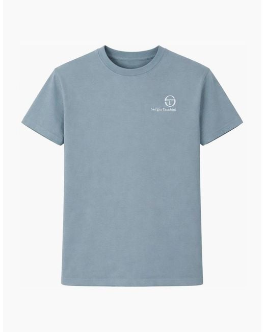 Sergio Tacchini Blue Felton T-Shirt Lead for men