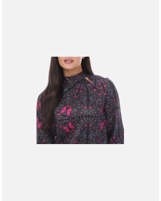 Ted Baker Gray Heiydii High Neck Blouse