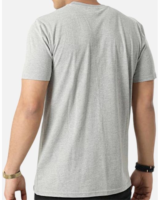 Ellesse Gray Aprel T Shirts Crew Neck Short Sleeve Cotton Summer Beach Tee Print for men