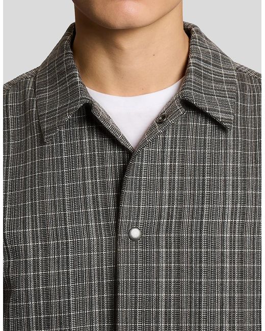 Lyle & Scott Gray Lightweight Check Overshirt for men