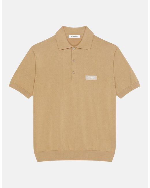 Givenchy Natural Gros Grain Detail Polo Shirt for men