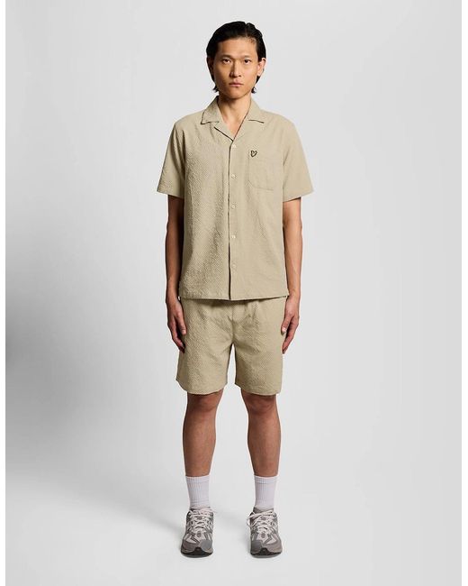 Lyle & Scott Natural Textured Resort Shorts for men