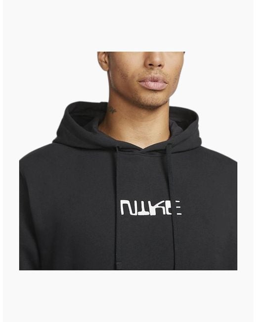 Nike Gray Hoodie Sweatshirt Club Fleece Pullover Standard Fit Cotton Sportswear for men