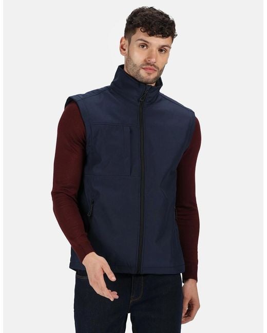 Regatta Blue Professional Softshell 3 Layer Body Warmer for men