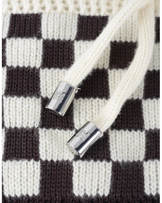 Amiri White Checkered Mesh Shorts for men