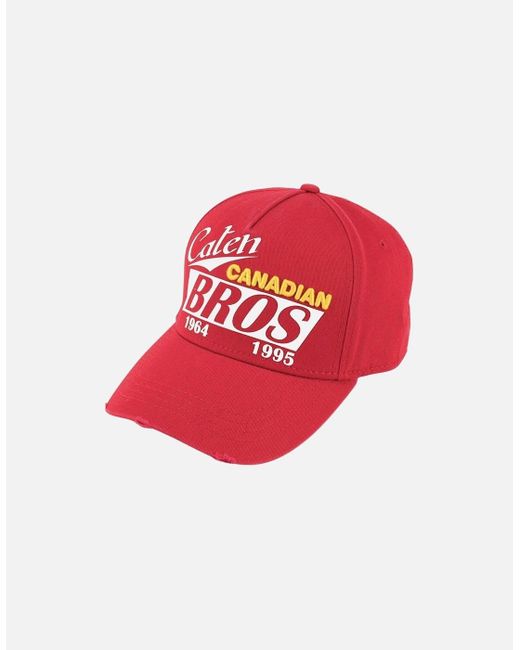 DSquared² Red Caten Canadian Bros Cap for men