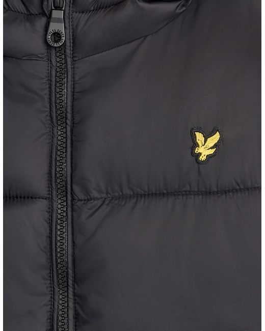 Lyle & Scott Gray Fleece Lined Padded Gilet for men